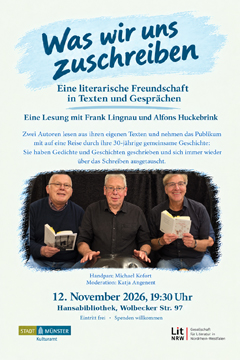 Lesung in M&uuml;nster am 12.11.2026